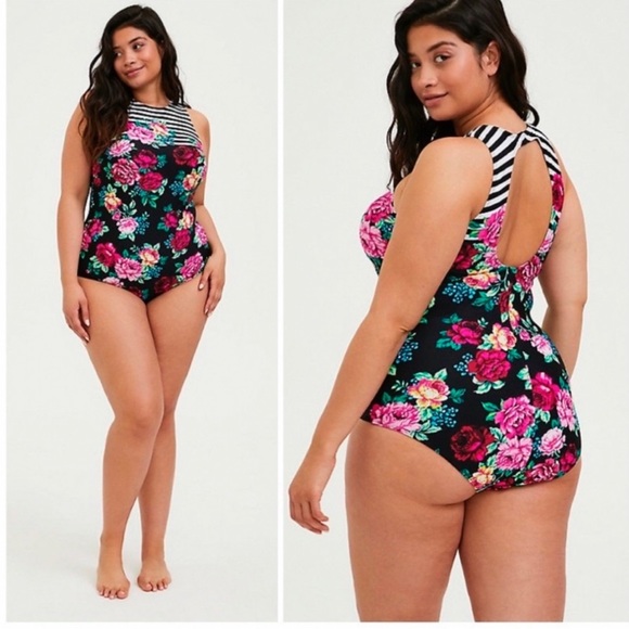 torrid Other - TORRID high neck stripes and floral one piece, 2X